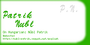 patrik nubl business card